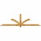 Ekena Millwork Redmond Rough Sawn Timber Gable Bracket, Western Red Cedar, 96"W x 28"H x 2"D x 4"F, 7/12 Pitch GBW096X28X0204RED00RWR - alternate 1